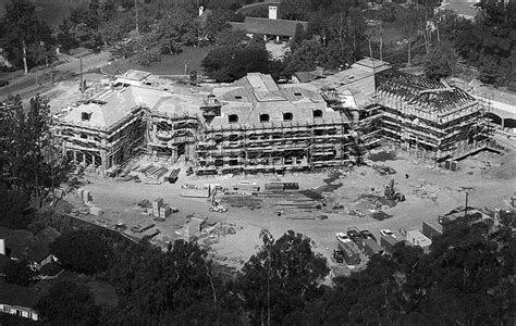 Spelling mansion under construction | Holmby hills, Castle exterior, Manor