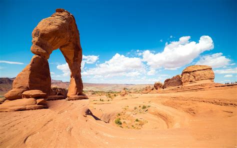 Wallpaper : landscape, sand, clouds, desert, valley, arch, Arches National Park, Utah, Delicate ...