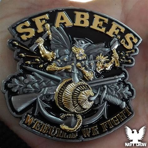 Seabees We Build We Fight US Navy Challenge Coin