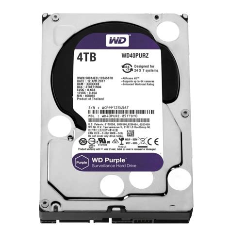 DISQUE DUR INTERNE DE SURVEILLANCE WESTERN DIGITAL 4TO 3.5" - Talos