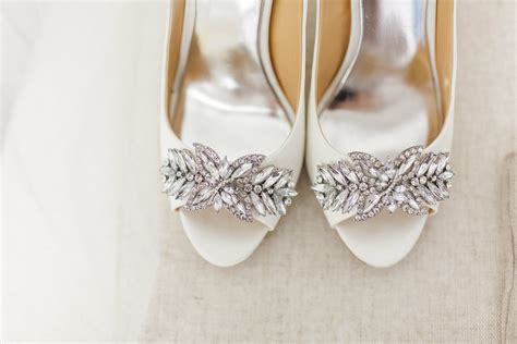 Ivory Badgley Mischka Shoes with Crystal Embellishment