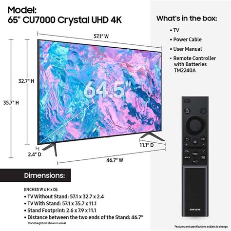 Samsung 65" Class LED 4K UHD CU7000 Smart TV – GIZMOS AND GADGETS