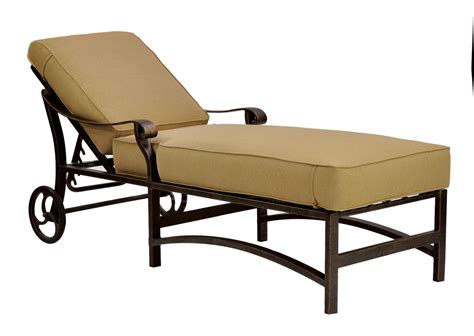 Madrid Cushion Adjustable Chaise Lounge w/ Wheels - Hauser's Patio