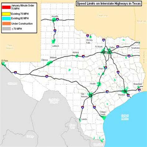 Texas Mile Marker Map I 20 - Printable Maps