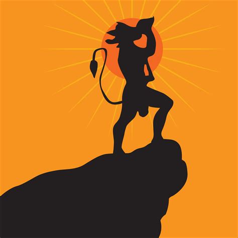 Hanuman Jayanti poster wallpaper design, Hindu God silhouette background, vector banner 11974080 ...