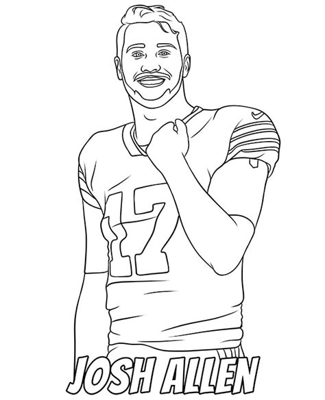 Josh Allen coloring page NFL player