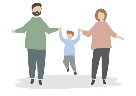 Happy family holding hands illustration - Download Free Vectors, Clipart Graphics & Vector Art