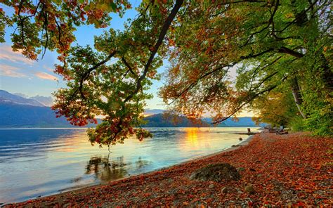 Autumn Sunrise Over Lake Wallpapers - Wallpaper Cave