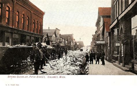 Spring Clean Up [of snow], Fifth Street, Calumet, Michigan… | Flickr