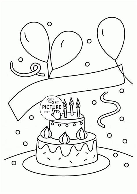 Birthday Balloons Coloring Sheet Coloring Pages