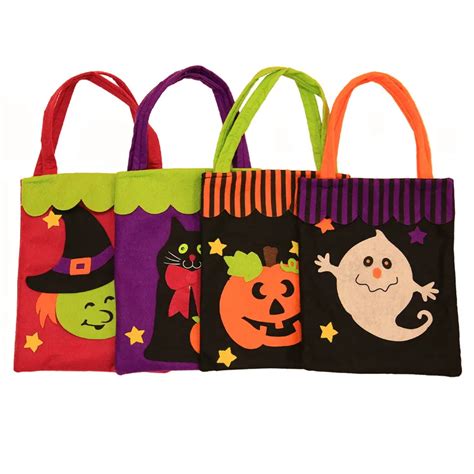 Non woven Halloween Candy Bag Gift Bags Pumpkin Trick or Treat Bags ...