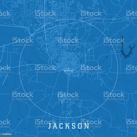 Jackson Tn City Vector Road Map Blue Text Stock Illustration - Download ...