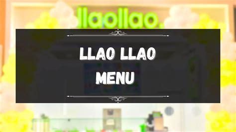 Llao Llao Menu Prices Philippines June 2024 Updated