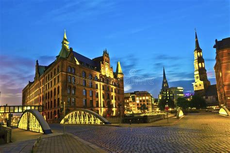 Speicherstadt at Night in Hamburg Stock Photo - Image of germany, order ...