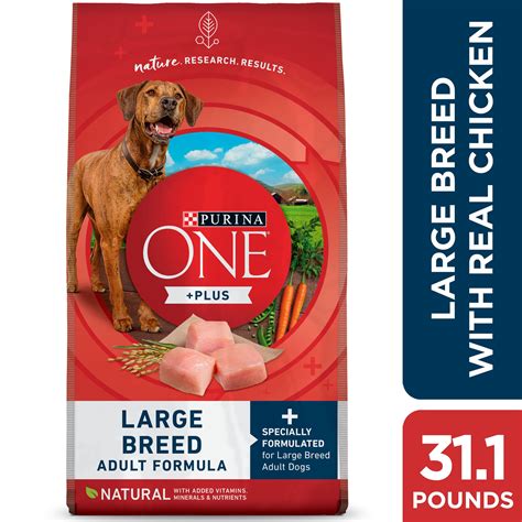 Purina ONE Natural Large Breed Adult Dry Dog Food, +Plus Formula, 31.1 lb. Bag - Walmart.com ...