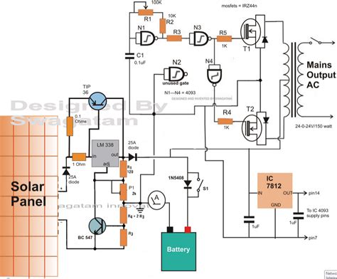 Luminous Solar Charge Controller Circuit Diagram