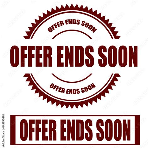 Offer Ends Soon Stock Vector | Adobe Stock