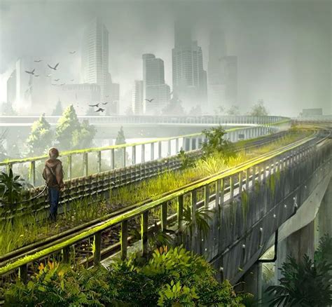 tracks_by_sandara | Post apocalyptic city, Post apocalyptic art, Apocalypse landscape