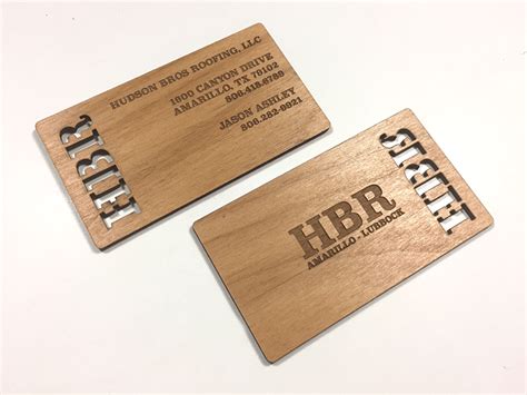 Wood business cards laser engraved starting at $1.30 each