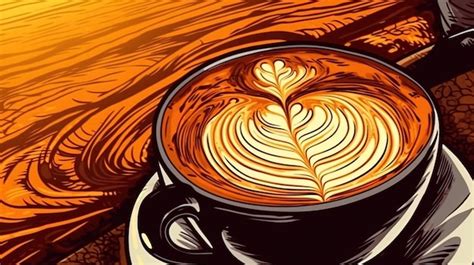 Premium AI Image | Coffee brewing and latte art Fantasy concept ...