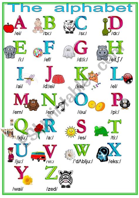 The alphabet - ESL worksheet by mjotab