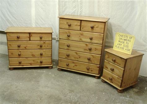 A Selection of Devon Pine Chests of Drawers