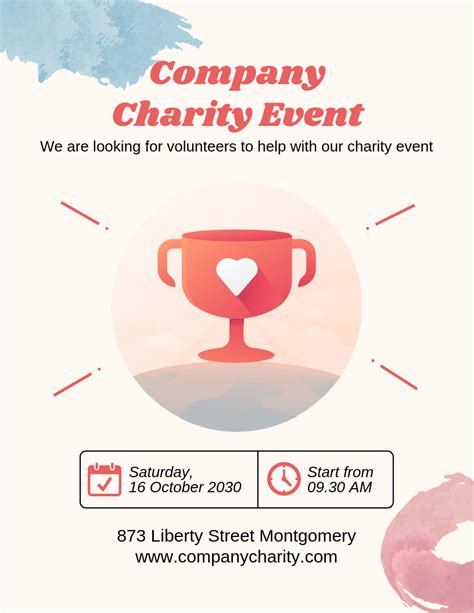 Company Charity Event Flyer Template - Venngage