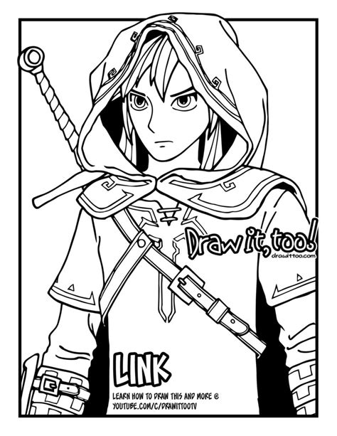 Zelda Breath Of The Wild Coloring Pages - Free Printable Templates