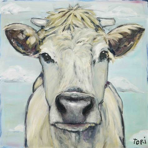 'When Cows Fly' Painting Print on Wrapped Canvas Cow Painting, Painting ...