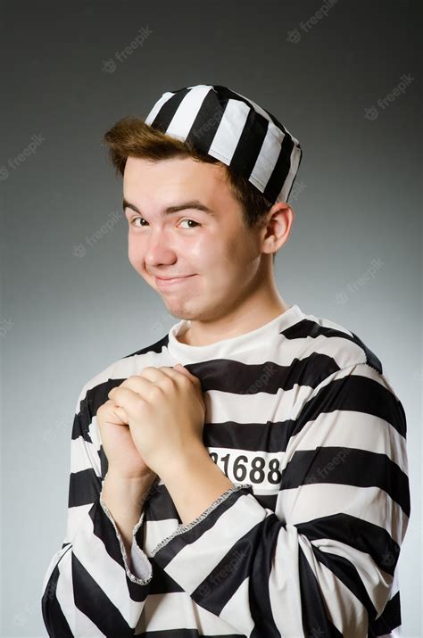 Premium Photo | Funny prisoner in prison concept