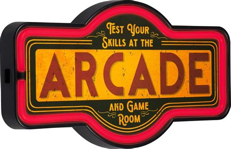 Amazon.com: Arcade LED Neon Sign Vintage Inspired Retro Decor for the ...