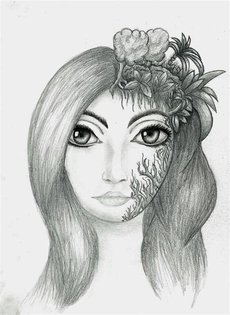 Nature Face Drawing by IcyFox24 on DeviantArt