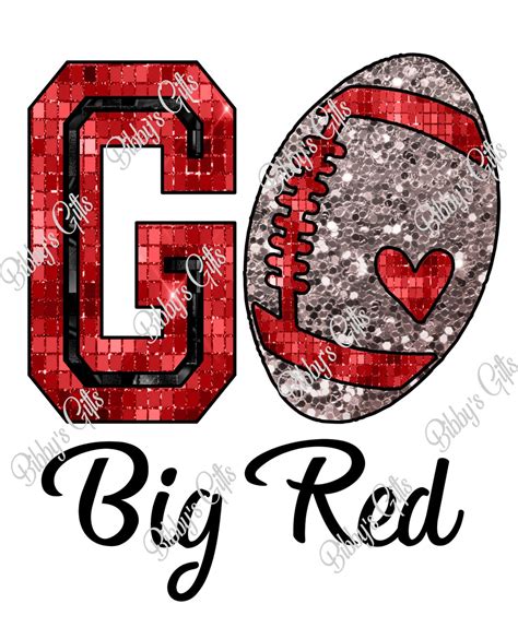 GO Big Red-football-digital Download-sublimation-shirt-sports-football ...