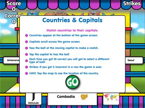 World Capitals Game - Content - ClassConnect