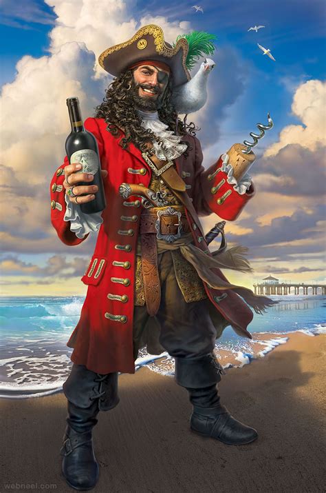 Pirate captain- by Mark Fredrickson | Pirate art, Pirates, Art painting