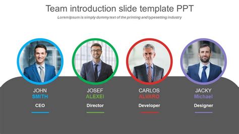 Team Introduction PowerPoint Template & Google Slides | Templates, Free ppt template, Template free