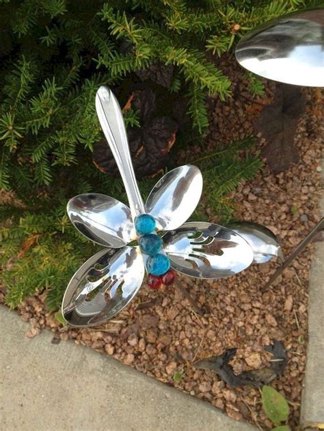 Garden Art From Junk Design Ideas For Summer - Googodecor | Cutlery art, Silverware art, Glass ...