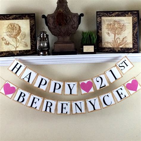 Happy 21st Birthday Banner / Personalized by WeefersDesigns