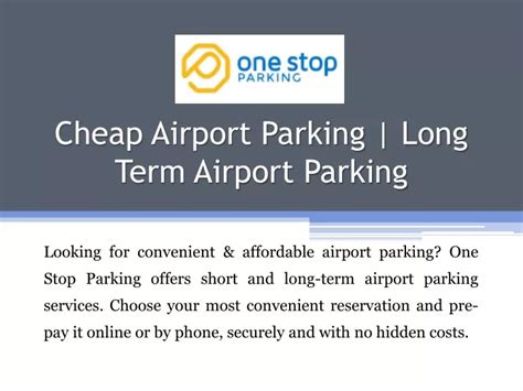 PPT - Cheap Airport Parking | Long Term Airport Parking PowerPoint ...