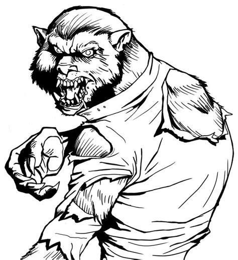 Free Werewolf Coloring Pages - Coloring Home