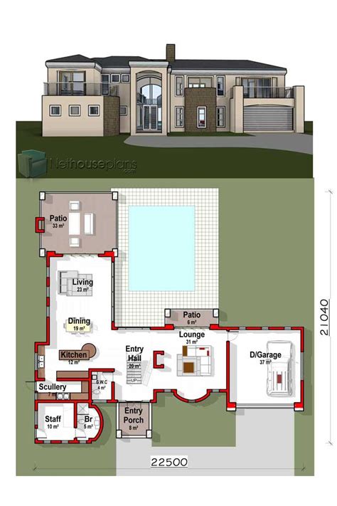 L Shaped House Design 3 Bedroom Floor Plan Images | Nethouseplansl