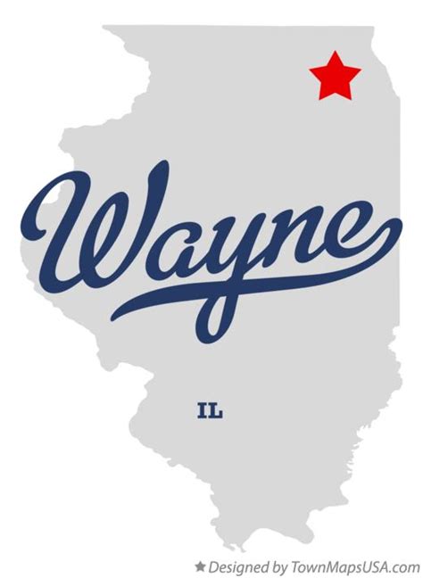 Map of Wayne, IL, Illinois