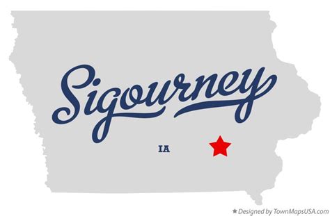 Map of Sigourney, IA, Iowa