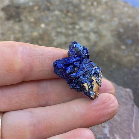 Blue Azurite crystal cluster specimen