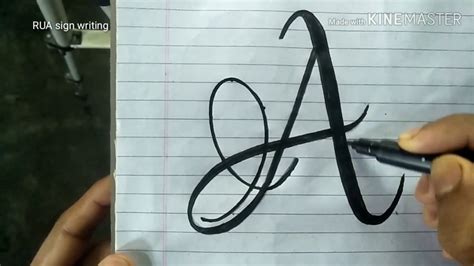 Letter A stylish writing | Alphabet A in calligraphy | Lover Quarrel Calligraphy font A - YouTube