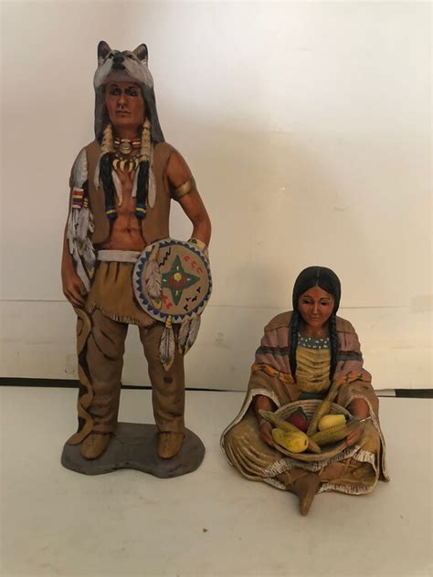 Vintage Native American Ceramic Figurines by Elayne | Etsy