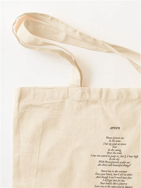 "Seven - Taylor Swift Lyrics Tote Bag Folklore" Tote Bag for Sale by ...