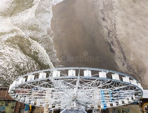 Big Ferris Wheel on the Beach Aerial View Stock Photo - Image of ...