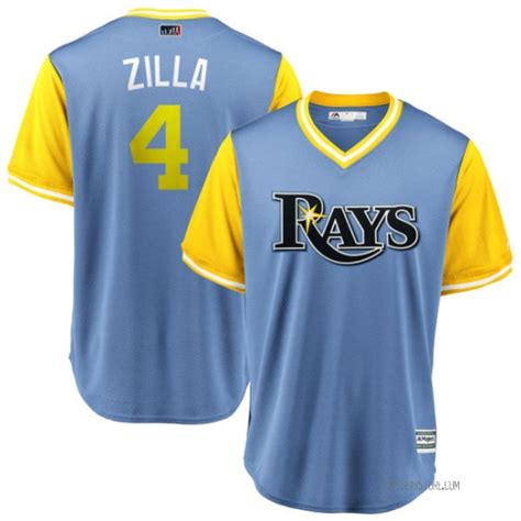 Blake Snell Tampa Bay Rays Men's Replica Majestic "ZILLA" /Yellow 2018 Players' Weekend Cool ...