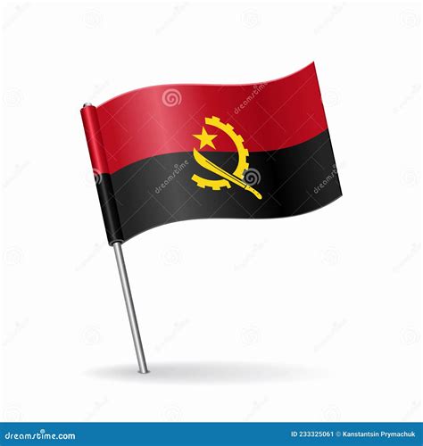 Angolan Flag Map Pointer Layout. Vector Illustration. Stock Vector ...